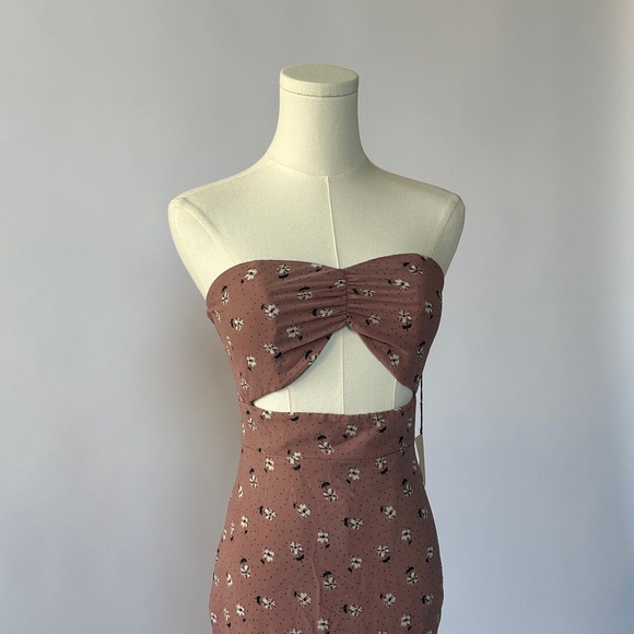 Superdown Midi Cutout Dress Floral XS - Picture 2 of 5